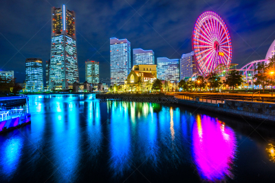 横滨高速铁路,横滨,日本,城市天际线,滨水,居住区,商务,城市生活,车轮,商用码头