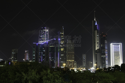 科威特,塔,科威特塔,建筑外部,风景,图像,光轨,波斯湾,无人,户外