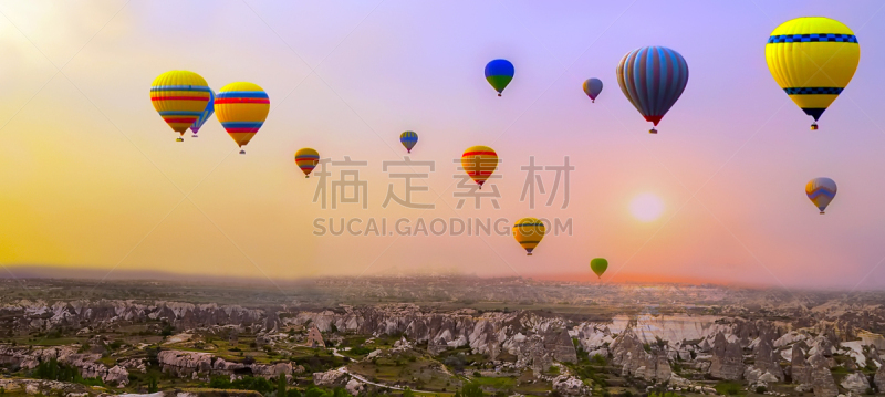 热气球,山,旅途,篮子,热,土耳其,运动,景观设计,世界遗产,气球节