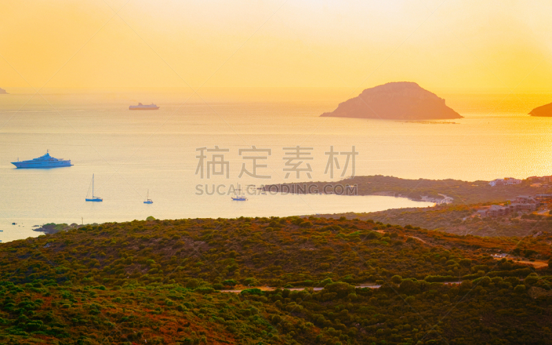 意大利萨丁岛,日落