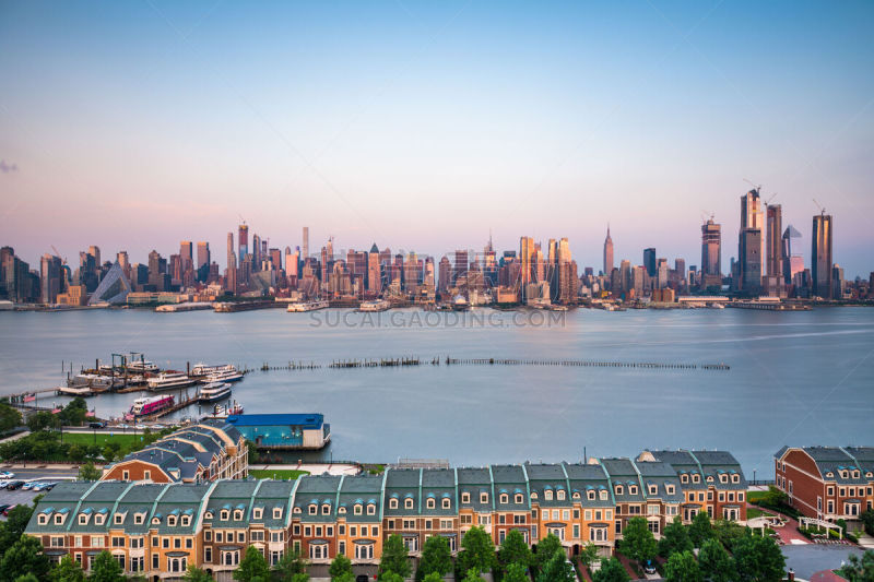 New York, New York, USA Skyline on the Hudson River