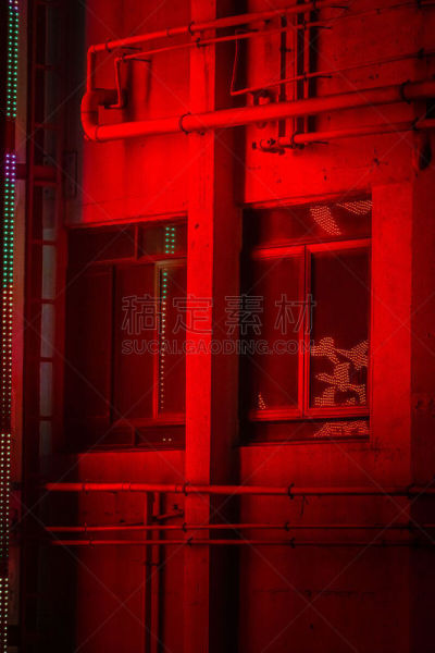 色彩鲜艳,九龙半岛,都市风景,霓虹灯,拥挤的,,黄昏,古典式,户外,红灯区
