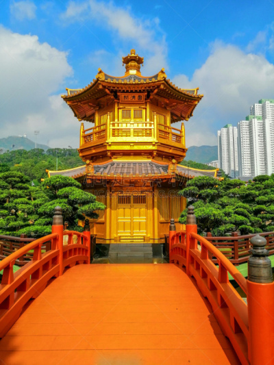 完美,亭台楼阁,南莲园池,地形,蓝色,石材,著名景点,名声,传统,宁静