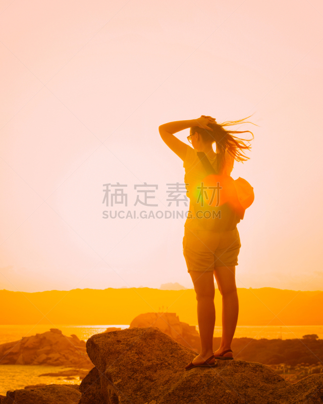 意大利萨丁岛,铁船,女孩,活力,运动,华贵,肖像,地中海,户外,卡利亚里