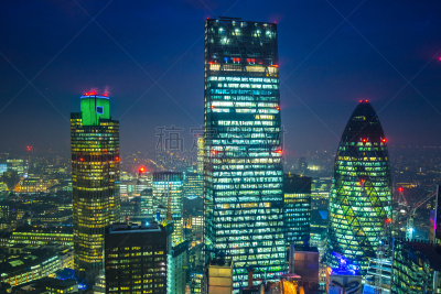 英国,城市天际线,伦敦,盐渍食品,威利斯大厦,曙暮光,黄昏,现代,圆顶建筑,河流