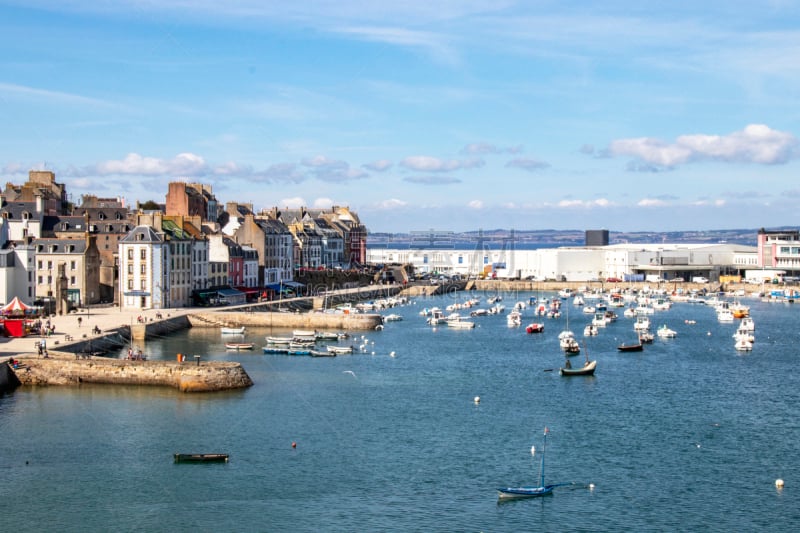 Douarnenez. Panorama on the port of Rosmeur, Finistère, Brittany