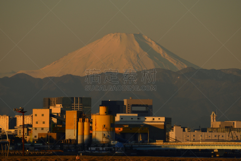 富士山,葛西临海公园,新年,东京,看风景,2020,雪山,世界遗产,雪,著名景点