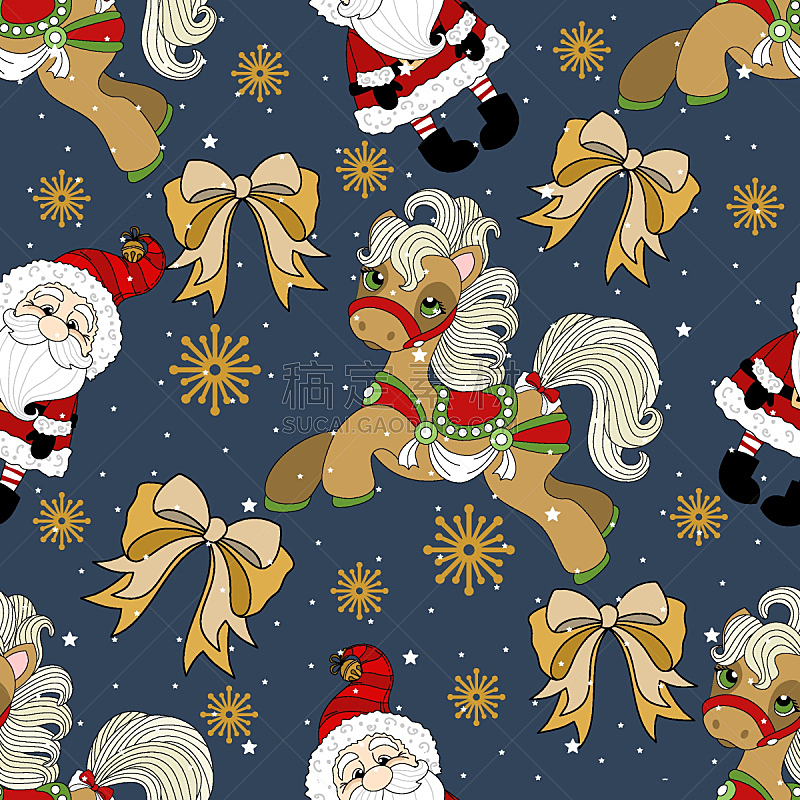 背景,圣诞老人,节日,四方连续纹样,绘画插图,新的,纺织品,雪,卡通