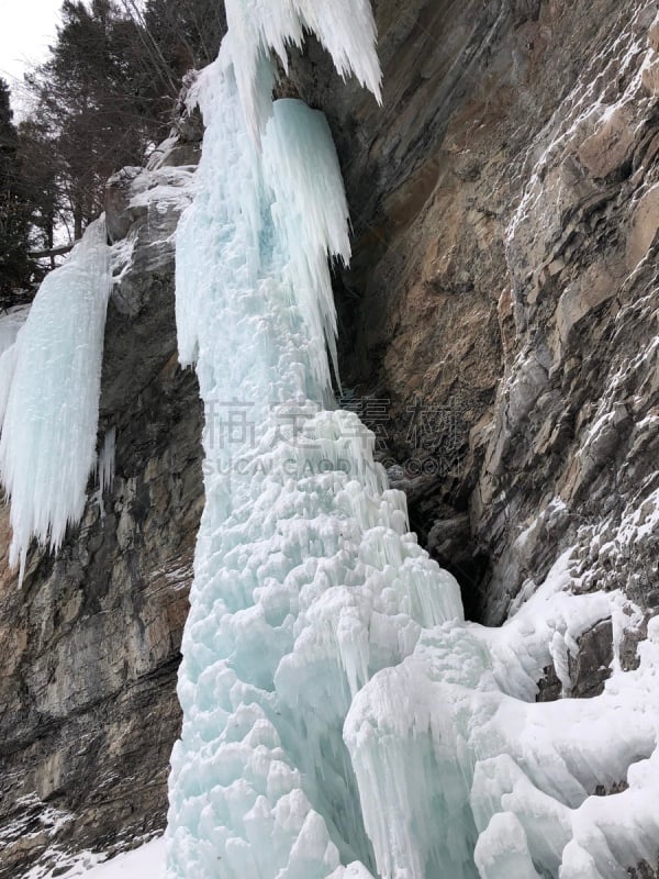 韦尔,冰瀑,寒冷,运动,清新,环境,雪,春天,流水,贝壳