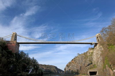 克利夫顿吊桥,吊桥,布里斯托城,栗树,布里斯托大学,对称,边框,云,英国,英格兰