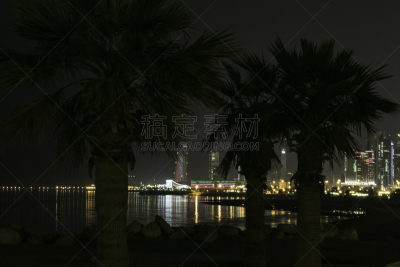 科威特,塔,科威特塔,建筑外部,风景,图像,光轨,波斯湾,无人,户外