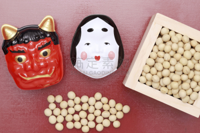 日本,事件,面具,水平画幅,节分,无人,传统,梅花,海产,大豆