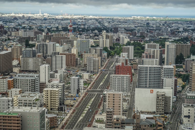 仙台,城市天际线,自然,棒球,城镇景观,风景,摩天大楼,图像,新干线,太平洋