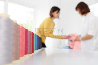 线轴,成一排,白色,桌子,线,商务,专业人员,纺织品,排水沟,顾客
