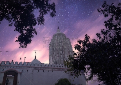 建筑,印度,夜晚,寺庙,星星,兰契市,平衡折角灯,银河系,暗色,黄昏