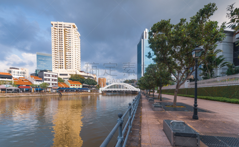 旅游目的地,滨海湾 ,都市风景,新加坡市,名声,广角镜头,桨叉架船,居住区,旅途,黄昏