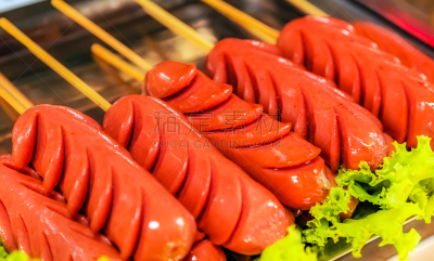 格子烤肉,串肉签,街头食品,开胃酱,热狗,木制,越南,螃蟹,烤的,食品