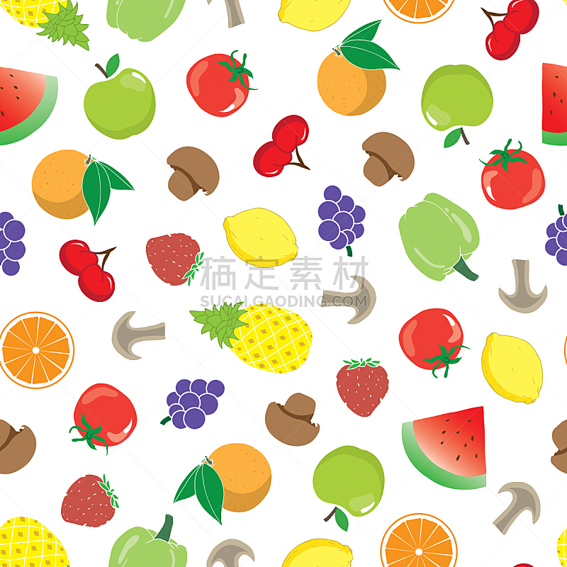 纺织品,水果,蔬菜,多样,背景,绘画插图,包装纸,壁纸,熟的,樱桃
