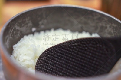 米,小的,锅,越南,热,寿司米,背景分离,日本食品,食品,主食