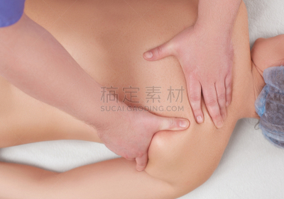 肩,spa美容,美容院,颈,青年人,概念,放松,按摩,做