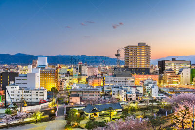 春天,都市风景,日本,商务,视角,景观设计,曙暮光,贾府的小镇,黄昏,现代