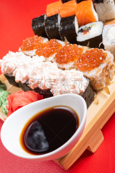 三文鱼,红鱼子酱,磷虾,特写,飞鱼,菜单,日本食品,米,生鱼片寿司,鱼类