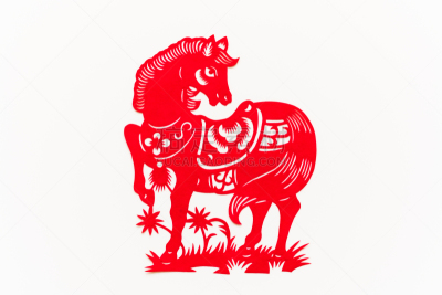 动物,马,马年,传统,春节,纸,切断