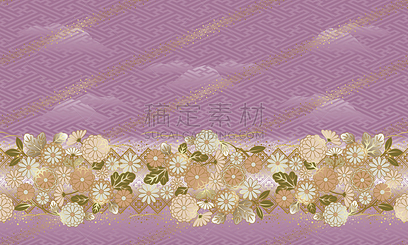 仅一朵花,式样,日本,高雅,四方连续纹样,软缎,艾菊,和服腰带,四国,水平画幅