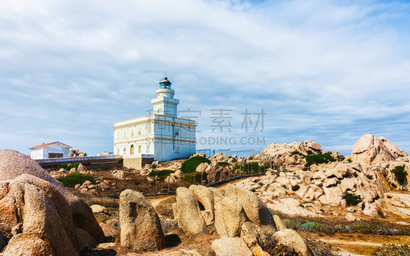 灯塔楼,泰斯塔角,圣特雷莎加卢拉,撒丁岛,华贵,著名景点,海岸线,绿松石色,背景,地中海