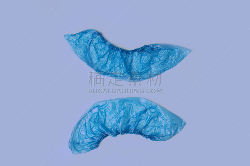 鞋套,蓝色,彩色图片,一对,平视角,分离着色,一次性物品,专门技术,健康保健,背景分离