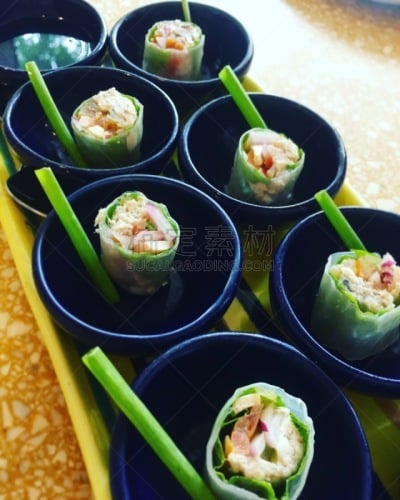 春卷,清新,蔬菜,海产,泰国食品,健康食物,垂直画幅,饮食,东方食品,图像