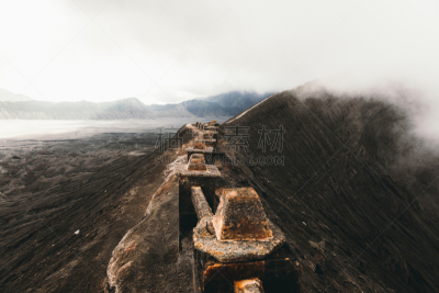 山脉,风景,戏剧性的天空,火山,婆罗摩火山,烟雾,户外,印度尼西亚,火山口,自然