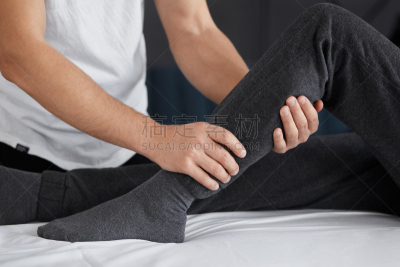 病人,物理疗法,膝,运动员,杆,概念,青年人,恢复,锻炼
