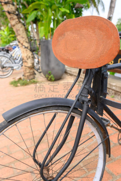 自行车,静止的,人力车,有序,脚踏车,运动,交通,现代,停车场,户外