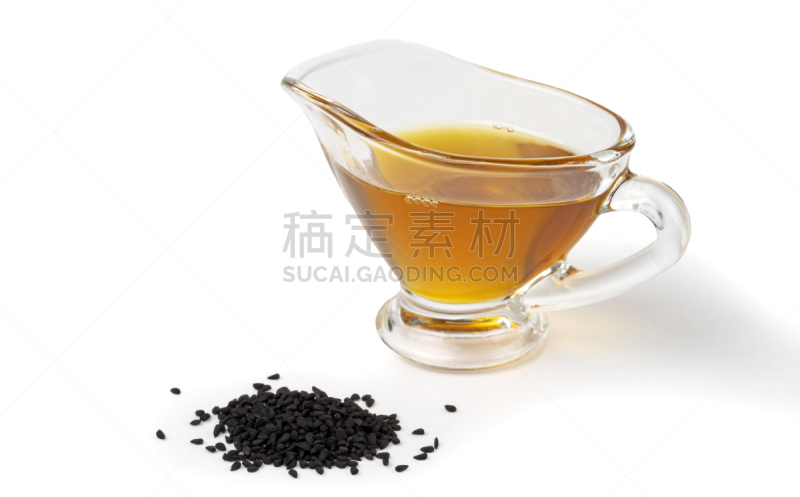 毛莨科葛缕子属香菜,食用油,酱油壶,种子,黑色,玻璃,背景,一把,健康保健,背景分离