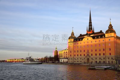 斯德哥尔摩老城,城市天际线,黎明,城市生活,利达尔峡湾,瑞典,斯堪的纳维亚半岛,云景,斯德哥尔摩,曙暮光