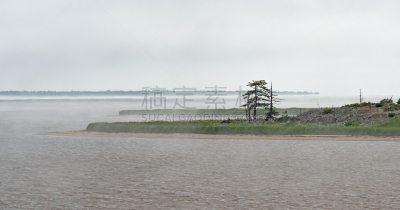 落叶松,偏远的,水,寂寞,云景,云,黄昏,草,禅宗,俄罗斯远东地区