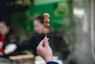 甜点心,木制,手牵手,串肉签,格子烤肉,传统,清新,日本食品,食品