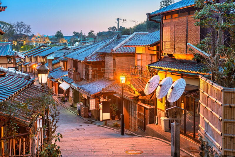 Kyoto, Japan Old Town Streets