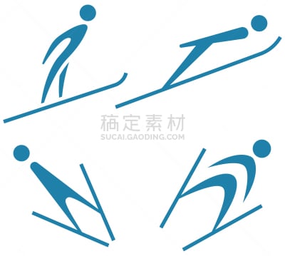 计算机图标,,水平画幅,山,雪,绘画插图,运动员,运动,冬天,矢量
