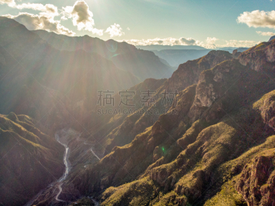 墨西哥,无人机,库普尔峡谷,非凡的,顺序,风景,州,城镇