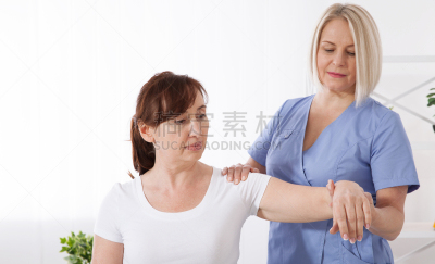 女性,专门技术,女人,中老年人,病人,照片,门诊部,恢复