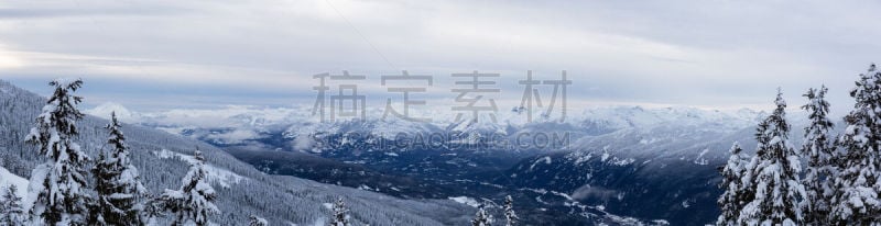 加拿大,惠斯勒,大不列颠哥伦比亚,寒冷,惠斯勒山,灰色,云,黄昏,雪,公元前