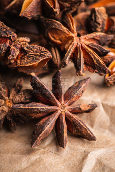 茴芹,乡村风格,背景,干的,星星,菜单,暗色,自然界的状态,香料,食品