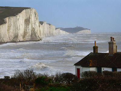white cliffs,海浪,海鸥,七姐妹郊野公园,云,贝林盖普,南丘,户外,多佛的白色悬崖,小别墅