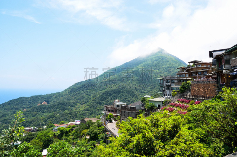 Jiufen, Taiwan - July 1, 2018:Top view of Jiufen Old Street in Taipei Taiwan.
