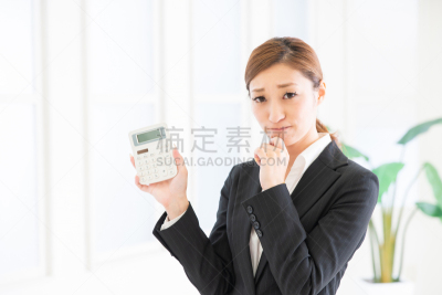 女商人,计算器,平衡折角灯,活力,事件,津贴,商业活动,朝鲜半岛,日本人,仅女人