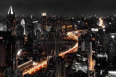 户外,黄昏,夜晚,著名景点,高处,夜生活,商务,建筑,图像,水平画幅