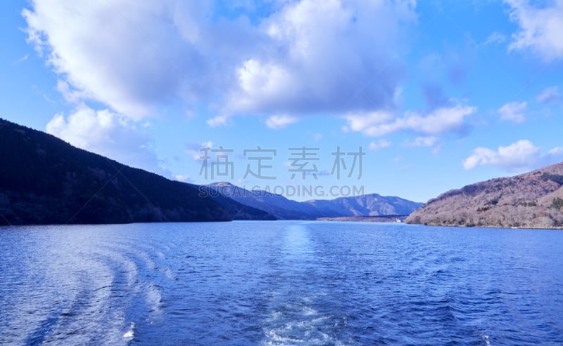 箱根园,湖,富士山,风景,船,环境,雪,著名景点,客轮,春天