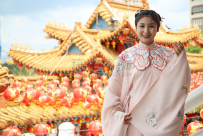 天后宫,二代家庭,真实的人,灯笼,家庭,30岁到34岁,肖像,一个人,东亚人,著名景点